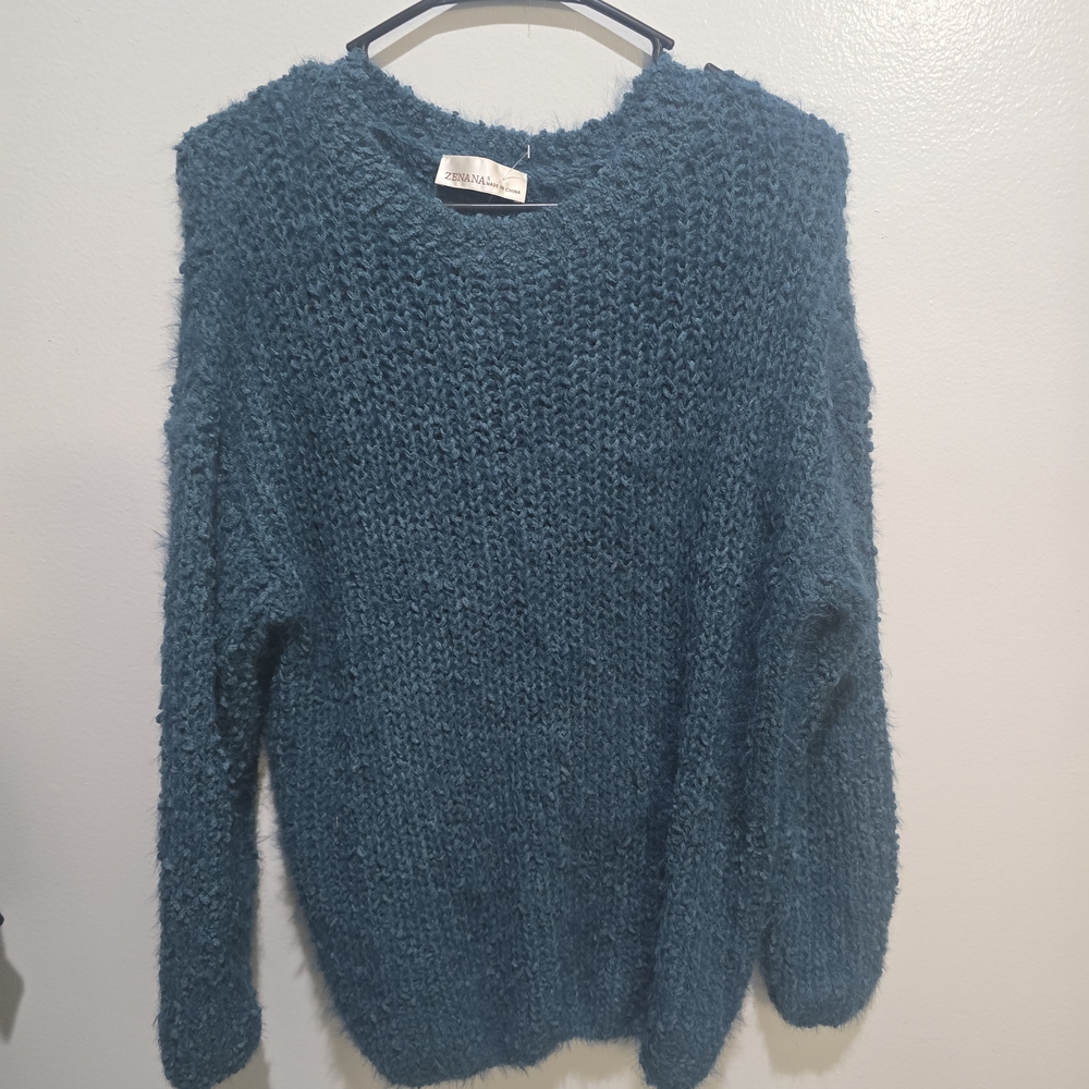 Cozy Teal Sweater